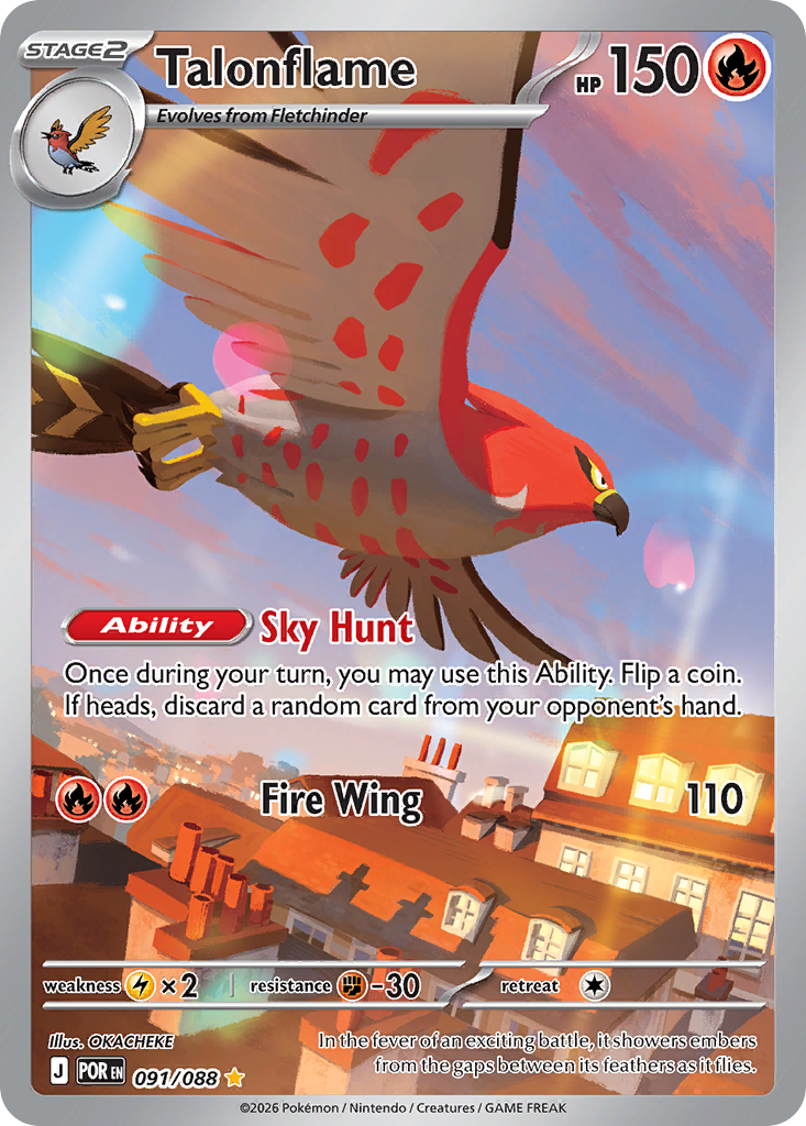Talonflame 91 Perfect Order Pokémon card