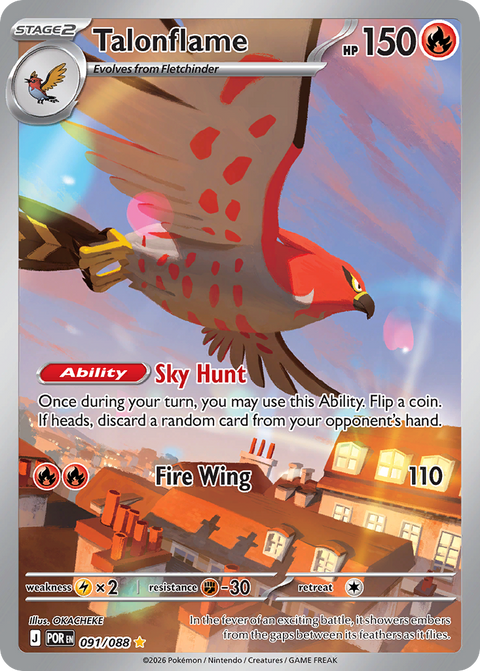 Talonflame 91 Perfect Order Pokémon card