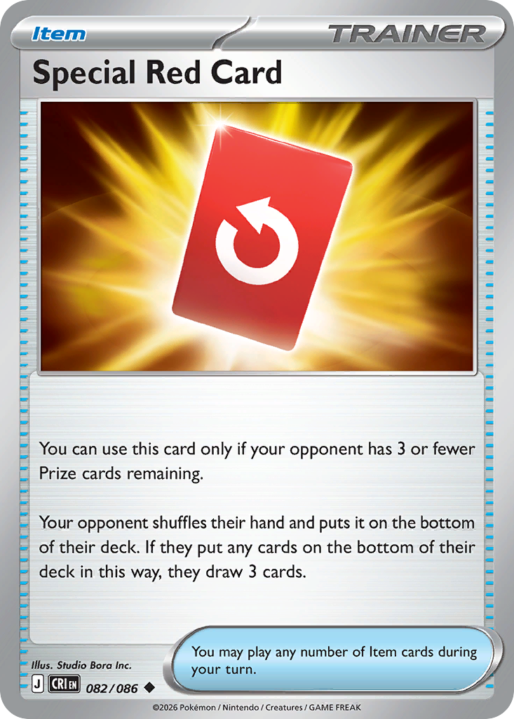 Special Red Card 82 Chaos Rising Pokémon card