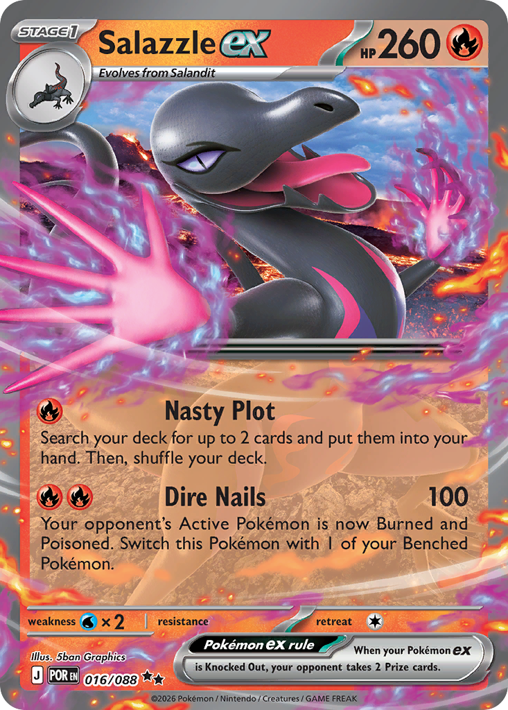 Salazzle ex 16 Perfect Order Pokémon card