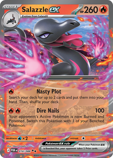 Salazzle ex 16 Perfect Order Pokémon card