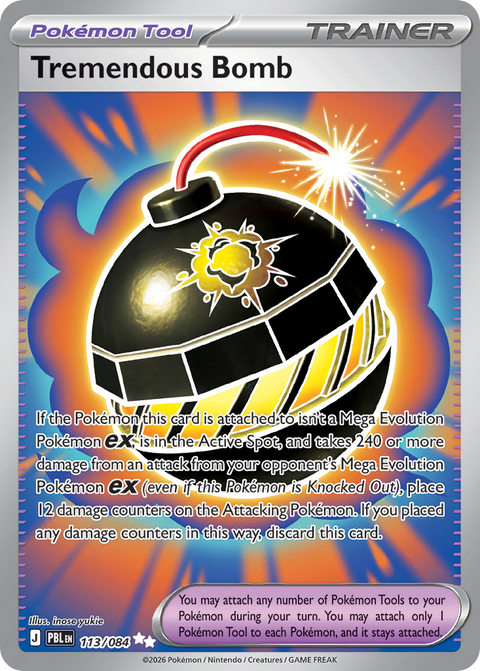 Tremendous Bomb 113 Pitch Black Pokémon card