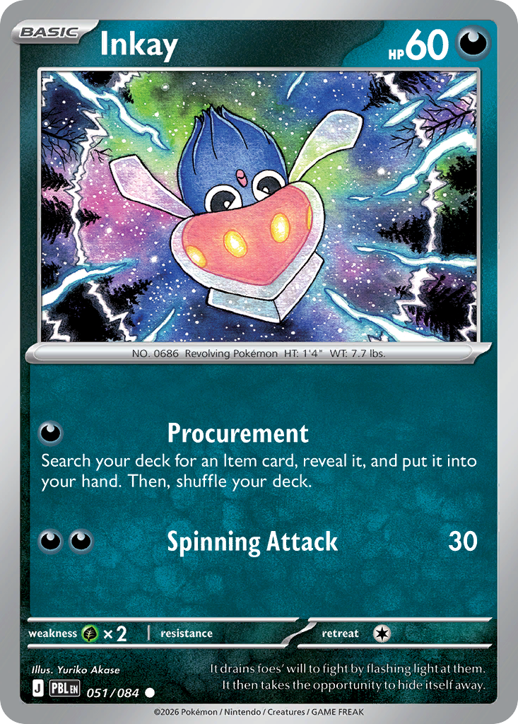 Inkay 51 Pitch Black Pokémon card