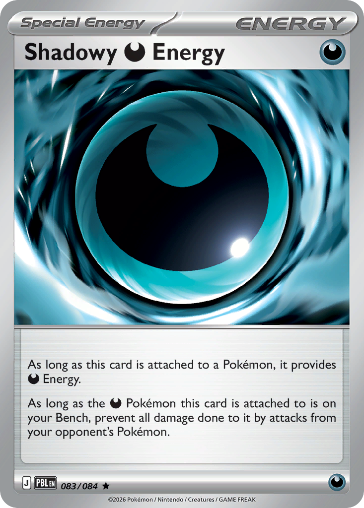 Shadowy Darkness Energy 83 Pitch Black Pokémon card