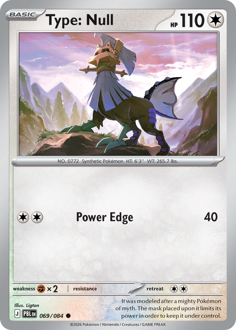 Type: Null 69 Pitch Black Pokémon card