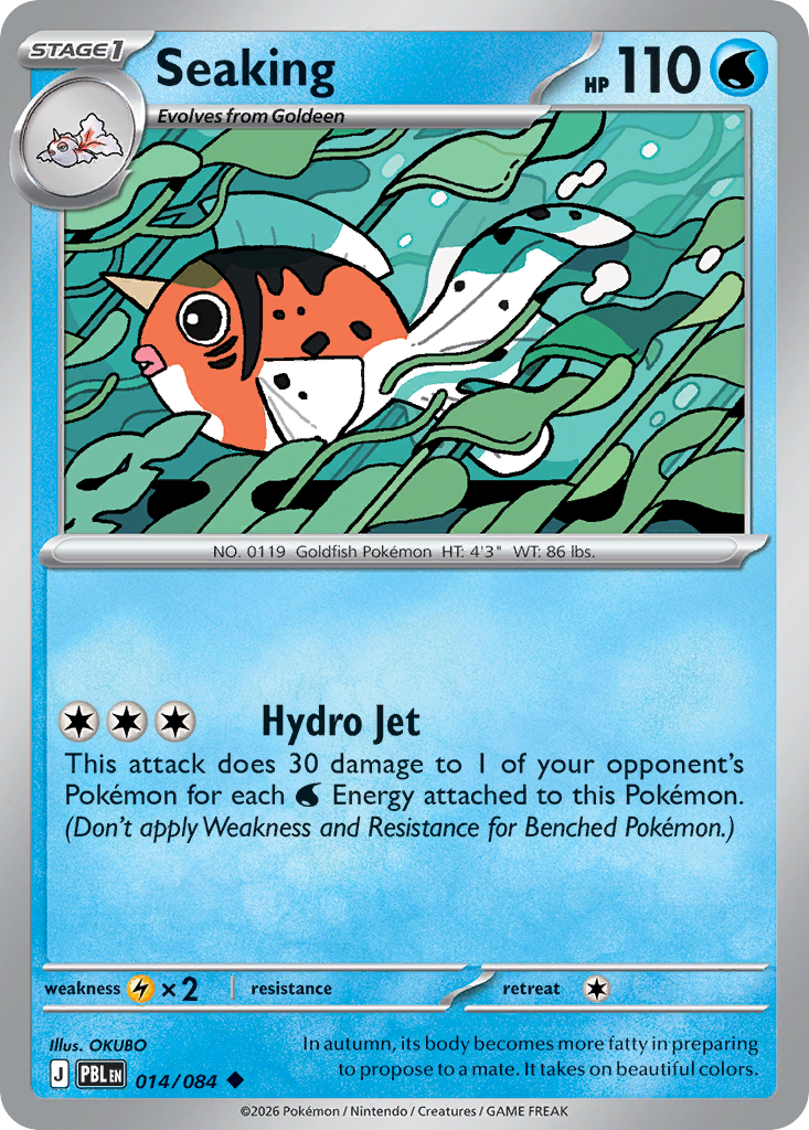 Seaking 14 Pitch Black Pokémon card