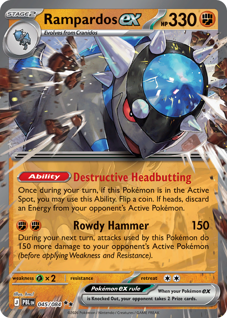 Rampardos ex 45 Pitch Black Pokémon card