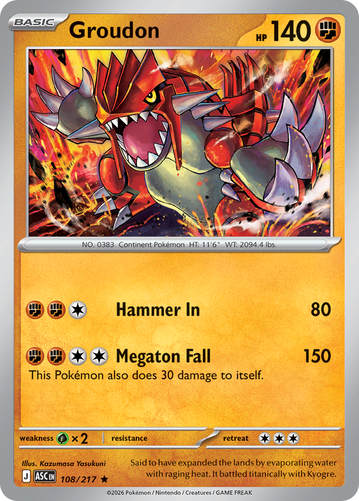 Groudon 108 Ascended Heroes Pokémon card