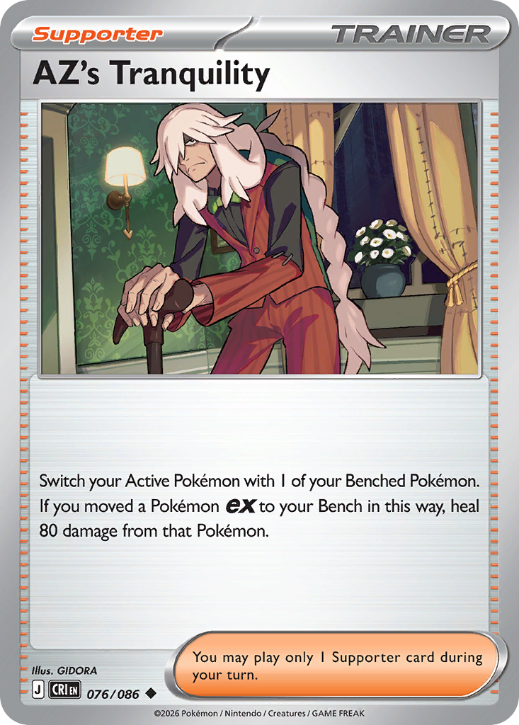 AZ's Tranquility 76 Chaos Rising Pokémon card