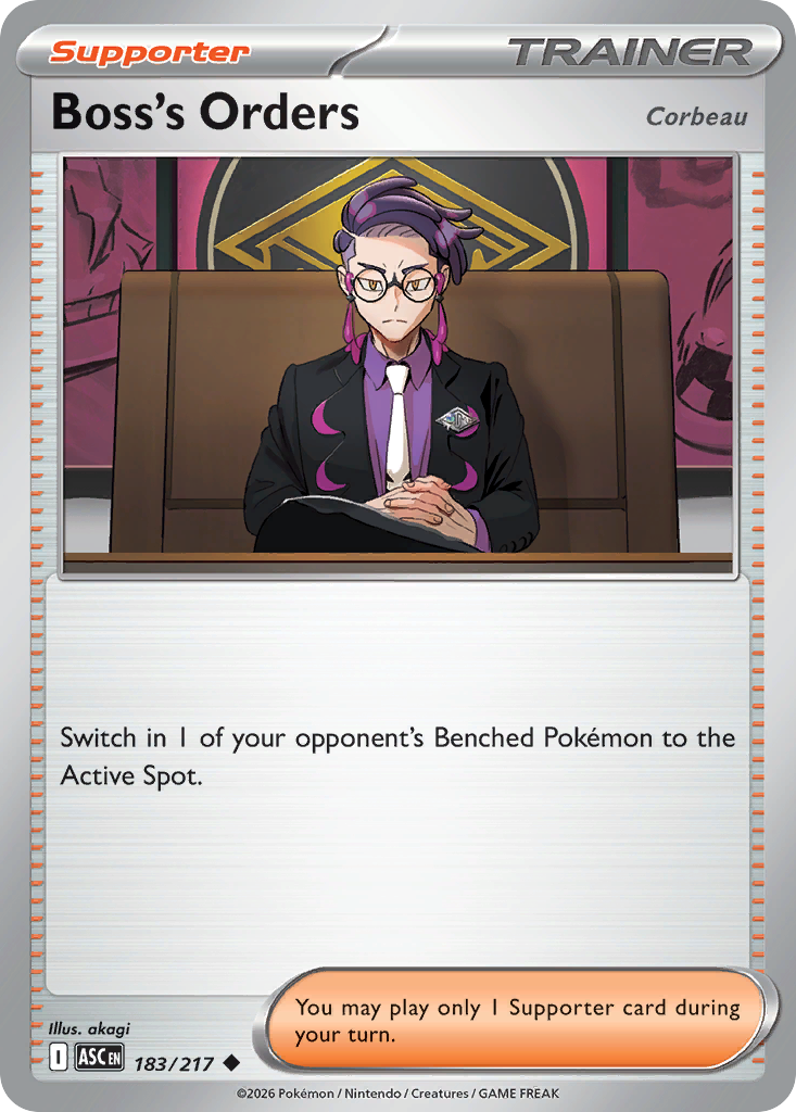 Boss's Orders 183 Ascended Heroes Pokémon card