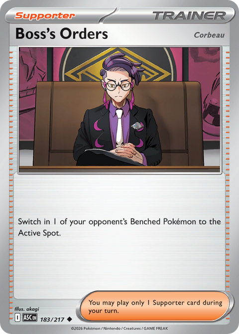 Boss's Orders 183 Ascended Heroes Pokémon card