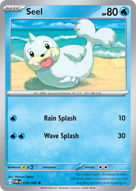 Seel 18 Perfect Order Pokémon card