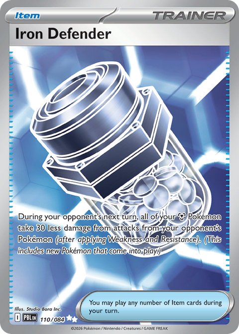 Iron Defender 110 Pitch Black Pokémon card