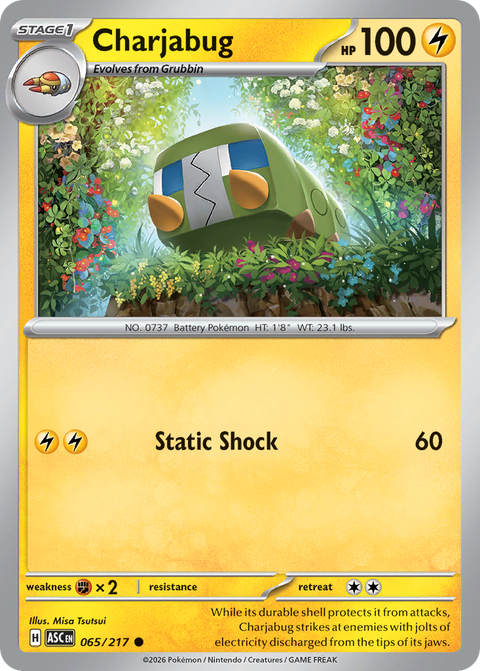 Charjabug 65 Ascended Heroes Pokémon card