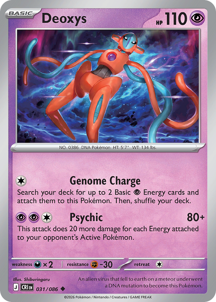 Deoxys 31 Chaos Rising Pokémon card