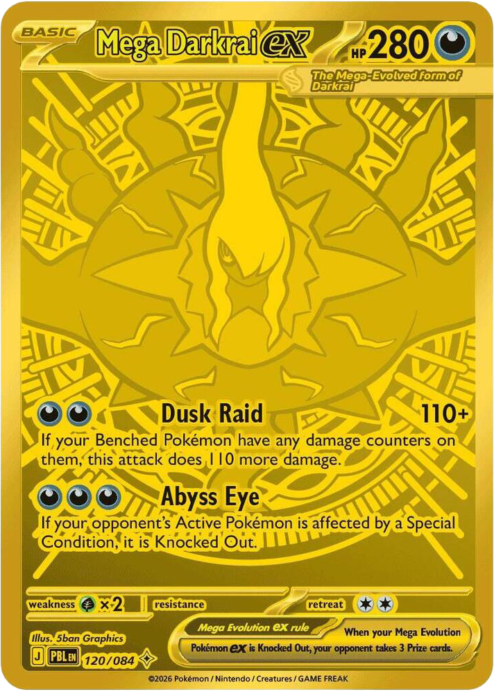 Mega Darkrai ex 120 Pitch Black Pokémon card
