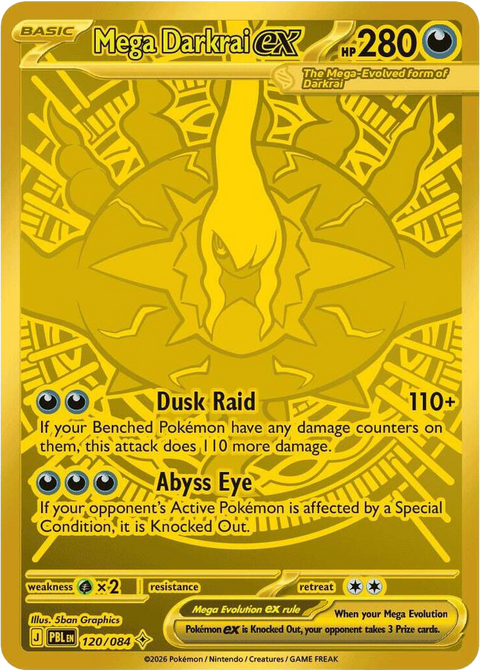 Mega Darkrai ex 120 Pitch Black Pokémon card
