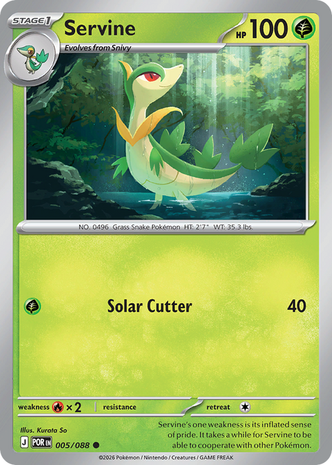 Servine 5 Perfect Order Pokémon card