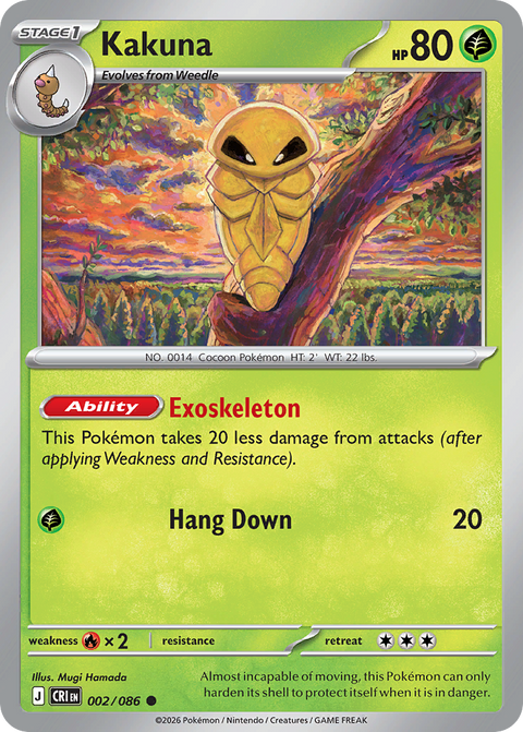 Kakuna 2 Chaos Rising Pokémon card