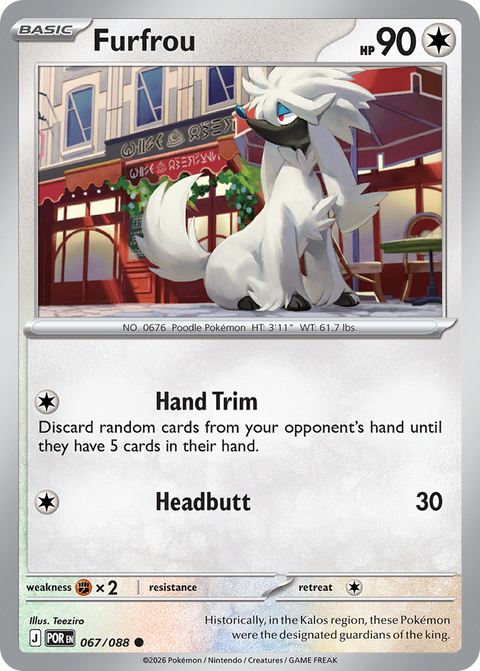 Furfrou 67 Perfect Order Pokémon card