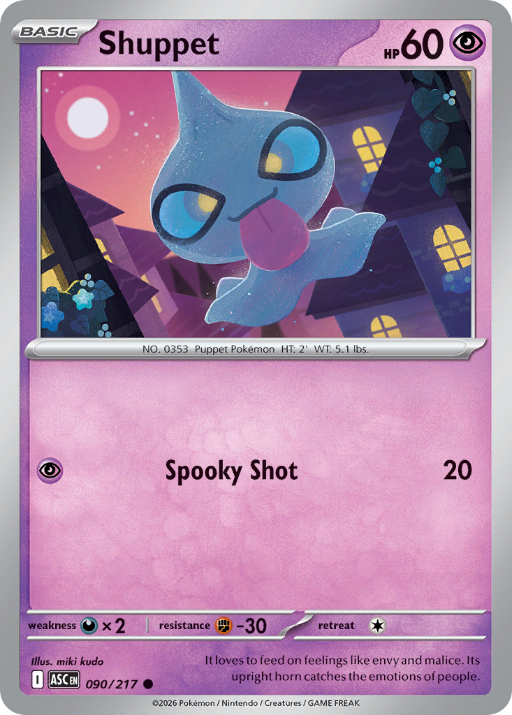 Shuppet 90 Ascended Heroes Pokémon card