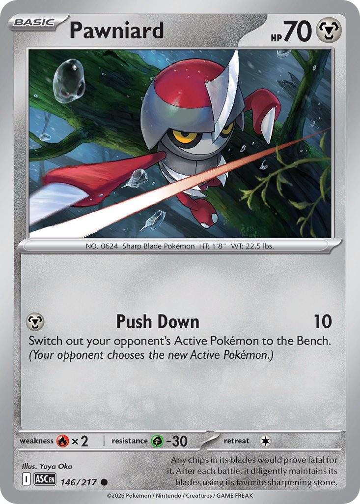 Pawniard 146 Ascended Heroes Pokémon card