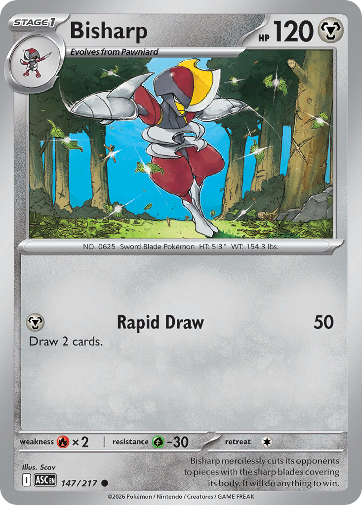 Bisharp 147 Ascended Heroes Pokémon card