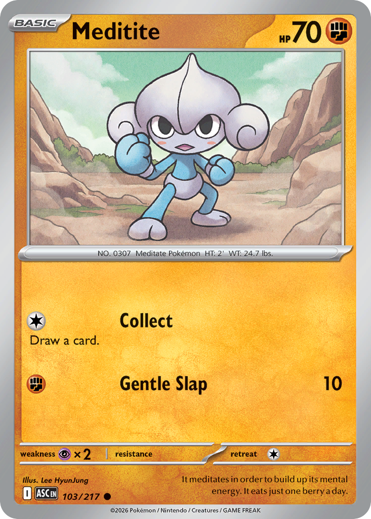 Meditite 103 Ascended Heroes Pokémon card