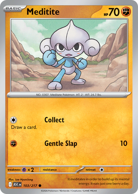 Meditite 103 Ascended Heroes Pokémon card