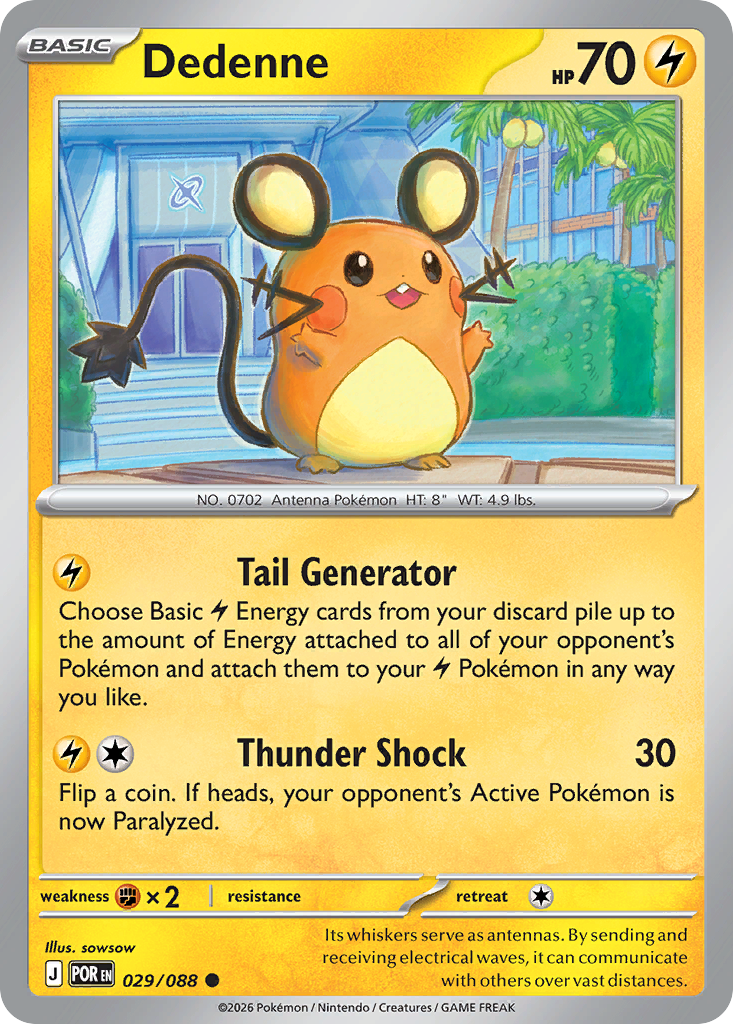 Dedenne 29 Perfect Order Pokémon card