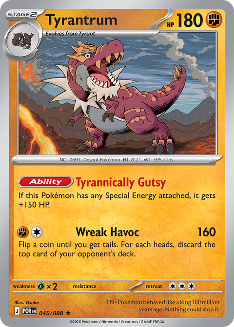 Tyrantrum 45 Perfect Order Pokémon card