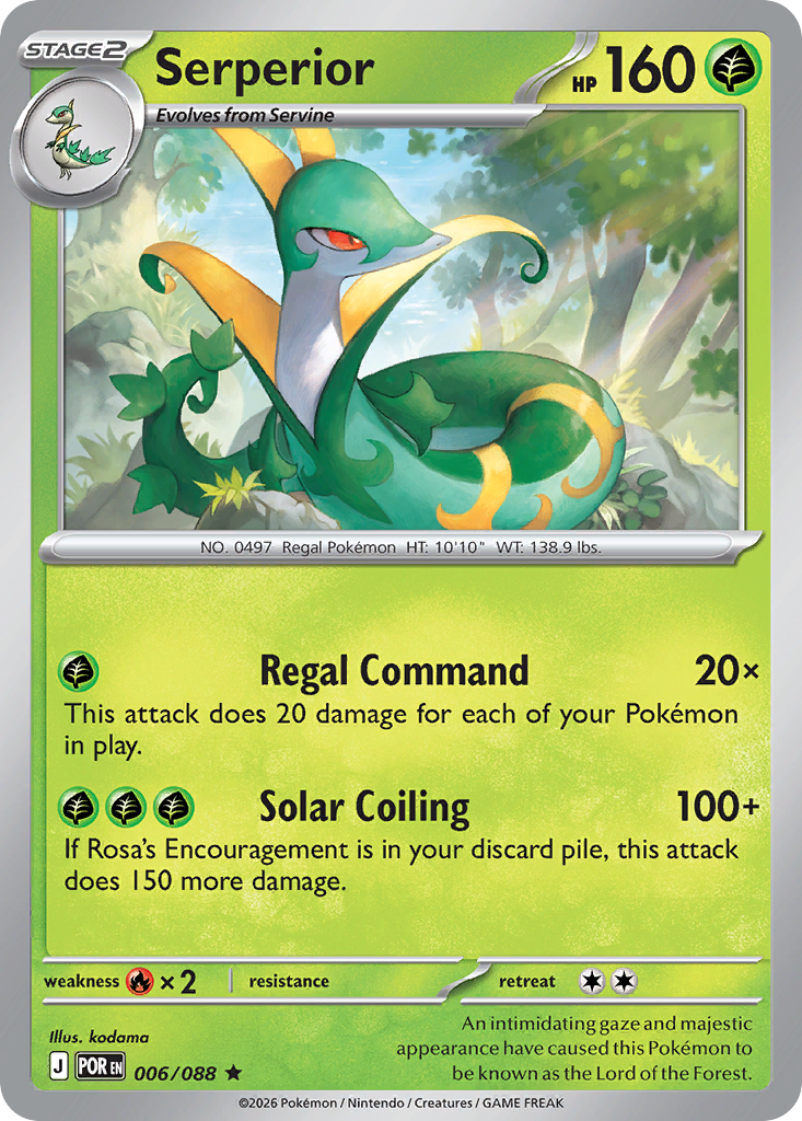 Serperior 6 Perfect Order Pokémon card