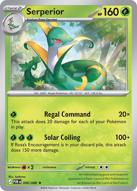 Serperior 6 Perfect Order Pokémon card