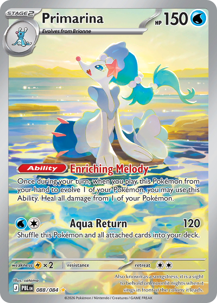 Primarina 88 Pitch Black Pokémon card