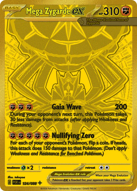 Mega Zygarde ex 124 Perfect Order Pokémon card