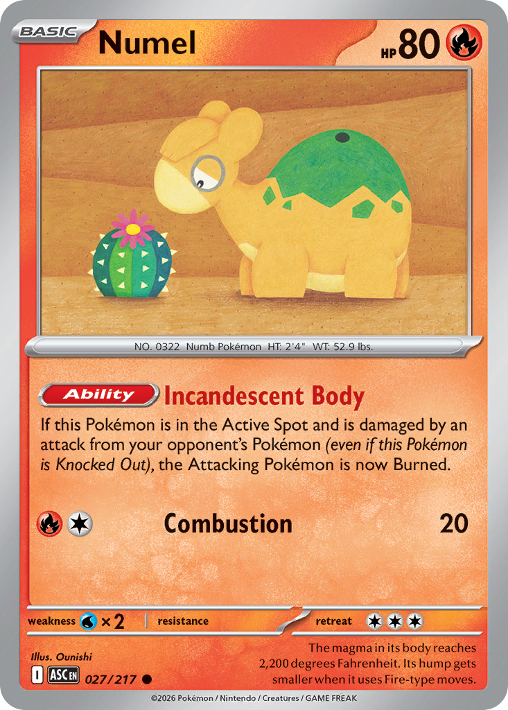 Numel 27 Ascended Heroes Pokémon card