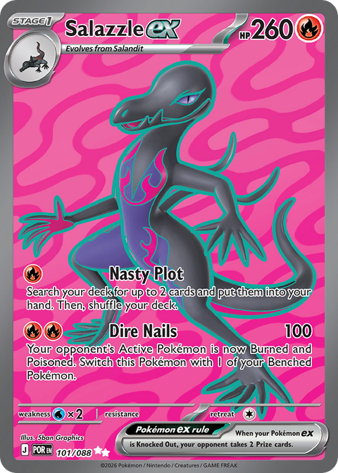 Salazzle ex 101 Perfect Order Pokémon card
