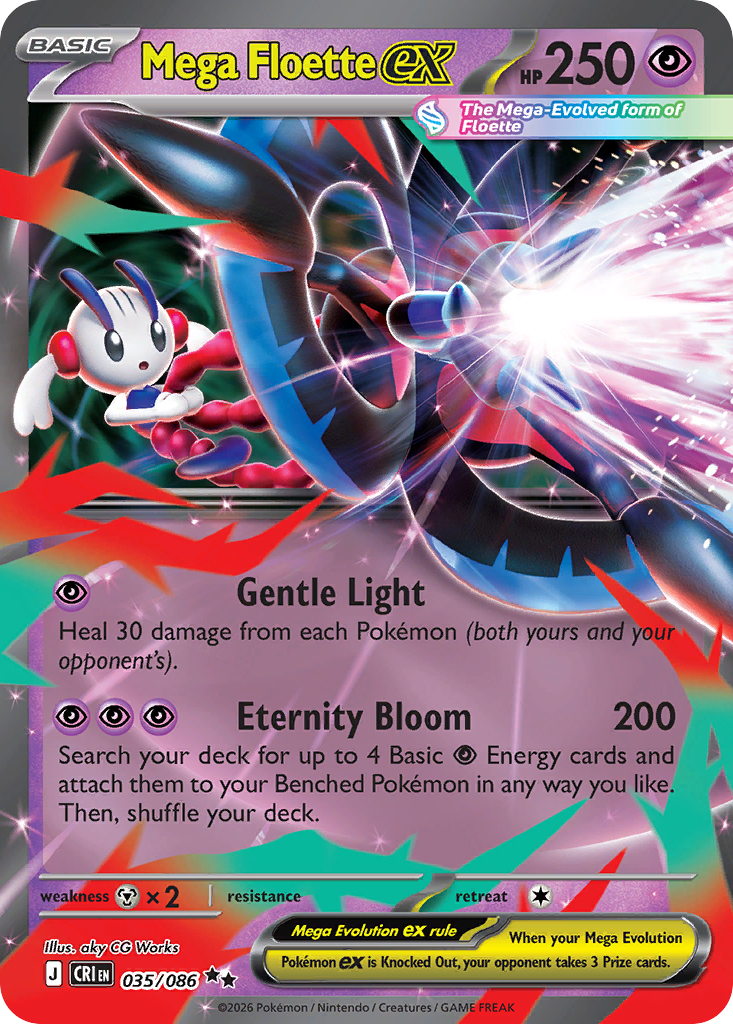 Mega Floette ex 35 Chaos Rising Pokémon card