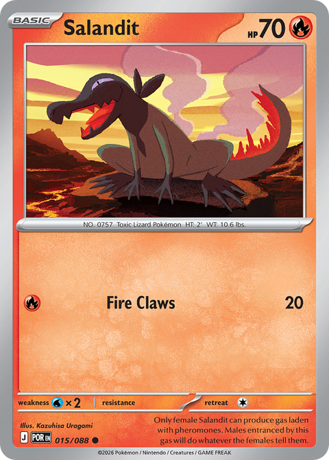 Salandit 15 Perfect Order Pokémon card