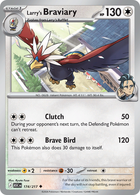 Larry's Braviary 174 Ascended Heroes Pokémon card