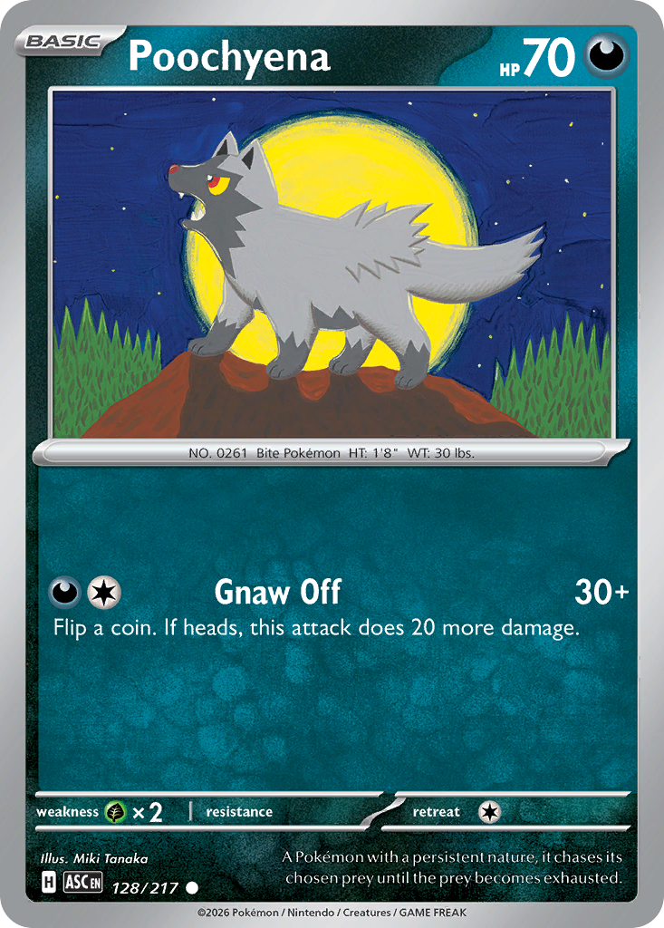 Poochyena 128 Ascended Heroes Pokémon card
