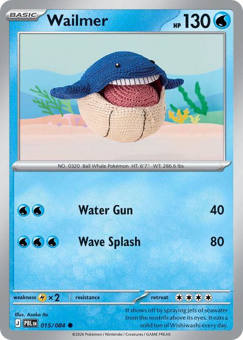 Wailmer 15 Pitch Black Pokémon card