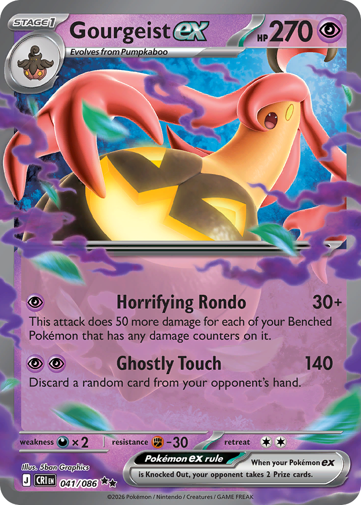 Gourgeist ex 41 Chaos Rising Pokémon card
