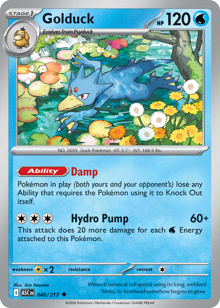 Golduck 40 Ascended Heroes Pokémon card