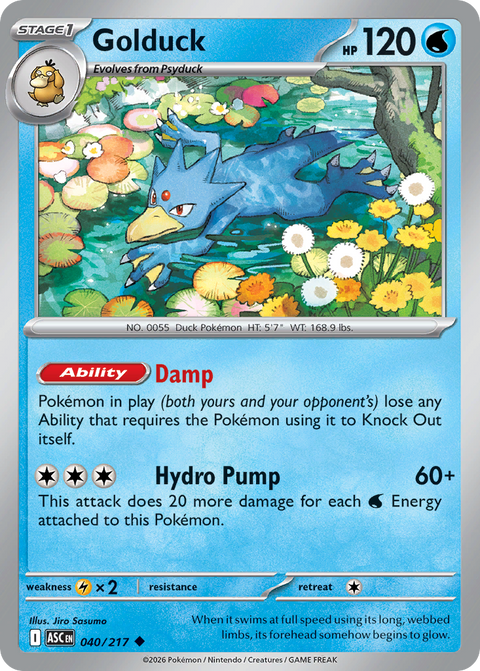 Golduck 40 Ascended Heroes Pokémon card