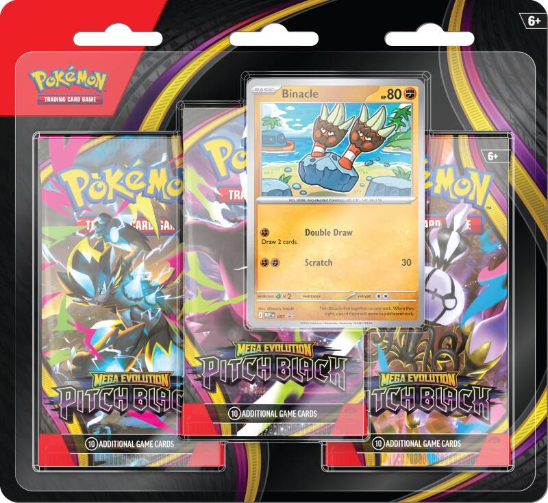 Pokemon TCG: Pitch Black - 3 Pack Blister - Binacle